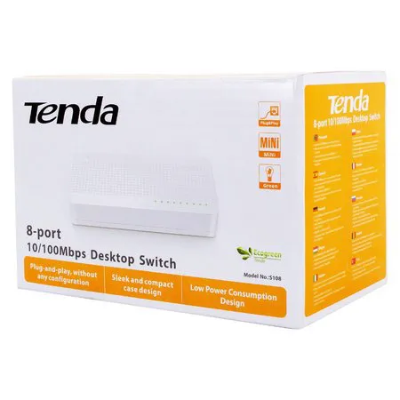 TENDA SWITCH 8 PORT 10/100MBPS S108