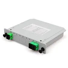 FIBER OPTIC  PLC SPLITTER SC/APC 1*2 WAY GREEN