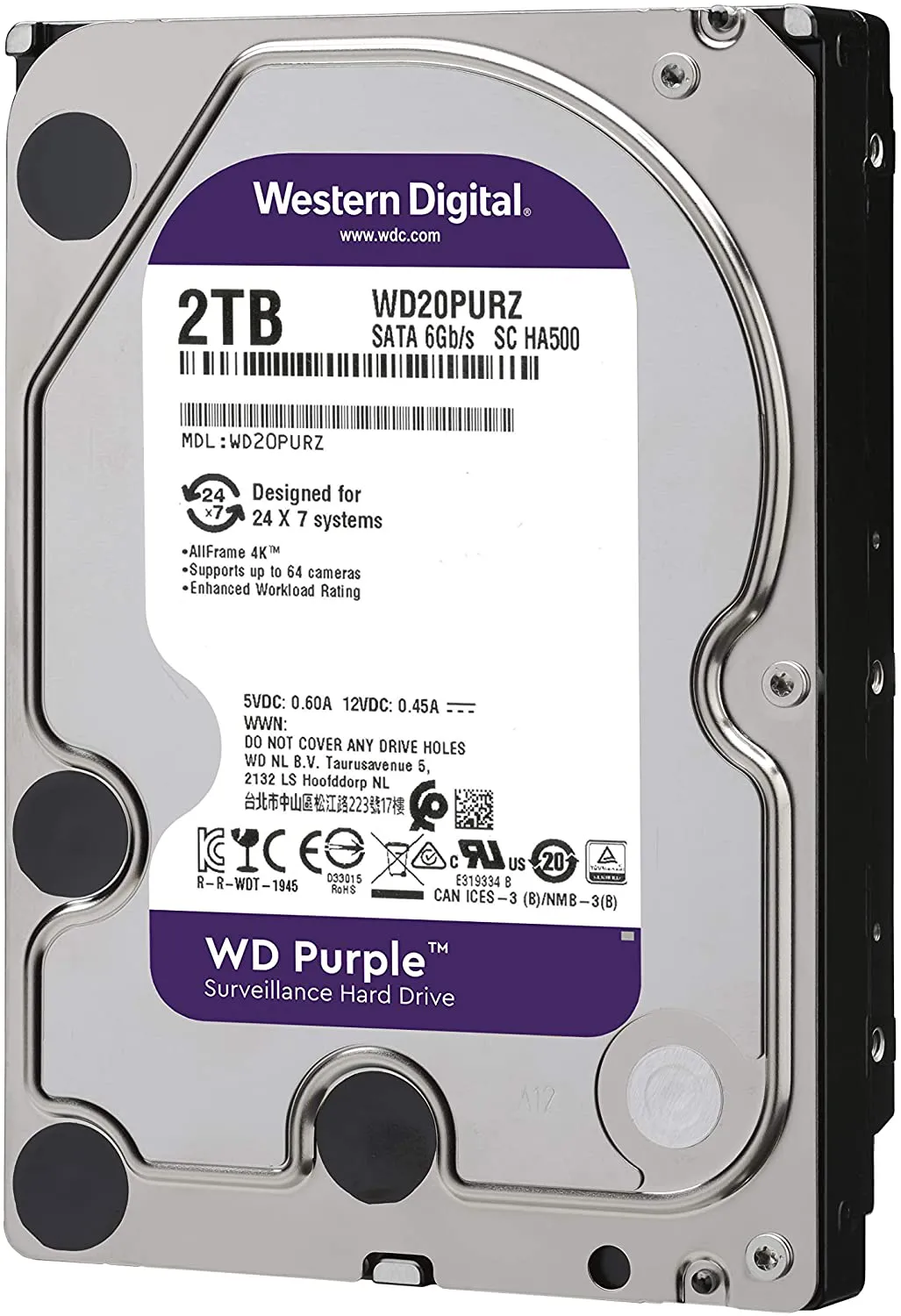 WD PURPLE DESKTOP HARD DISK 2TB 3.5"