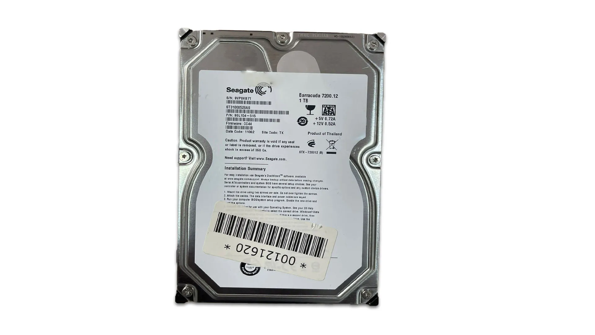 DESKTOP HARD DISK 1TB 3.5" DIFFERENT BRANDS / PULLED OUT