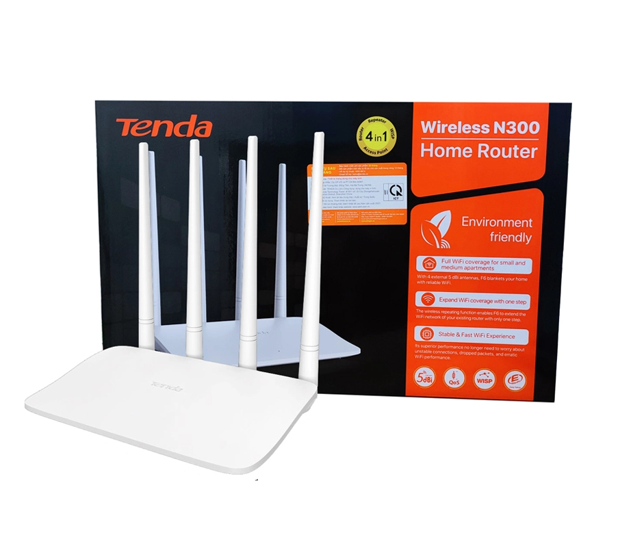 TENDA WIRELESS ROUTER 4 ANTENNA F6