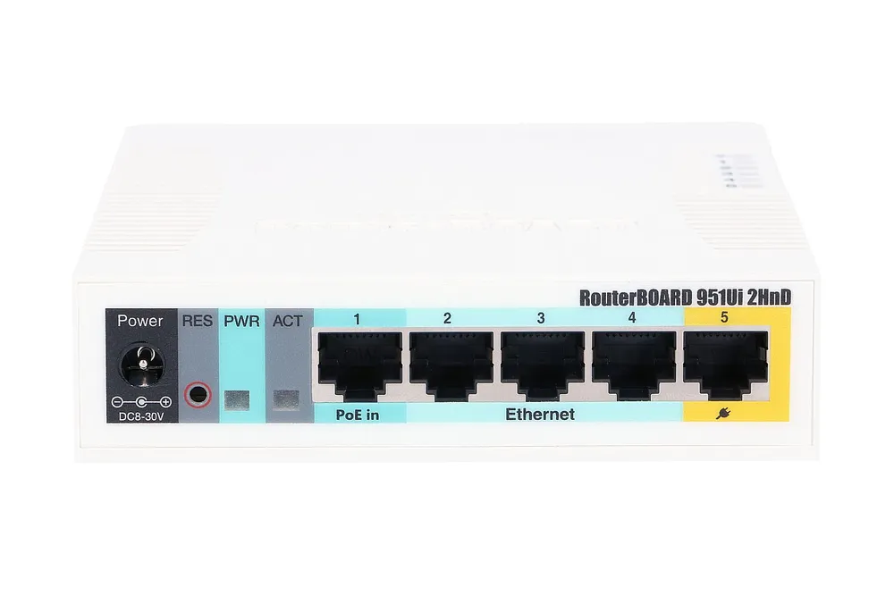 MIKROTIK ROUTER RB951UI-2HND WITH FIVE ETHERNET PORTS