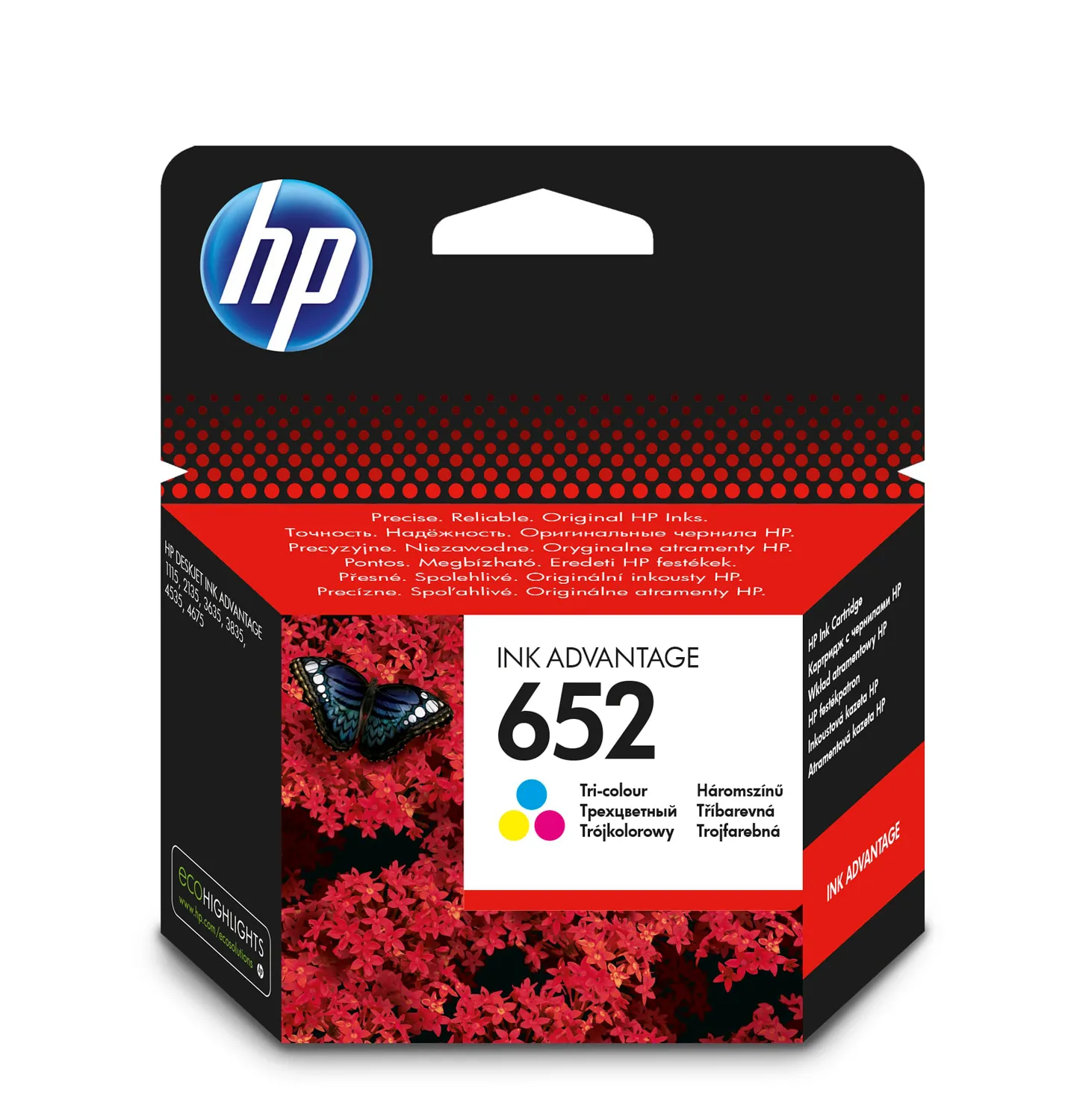 INK 652 TRI-COLOR HP ORIGINAL