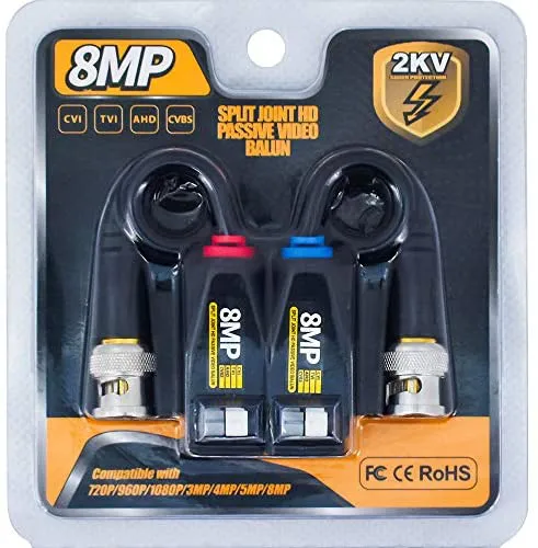VIDEO BALUN 8MP 2KV
