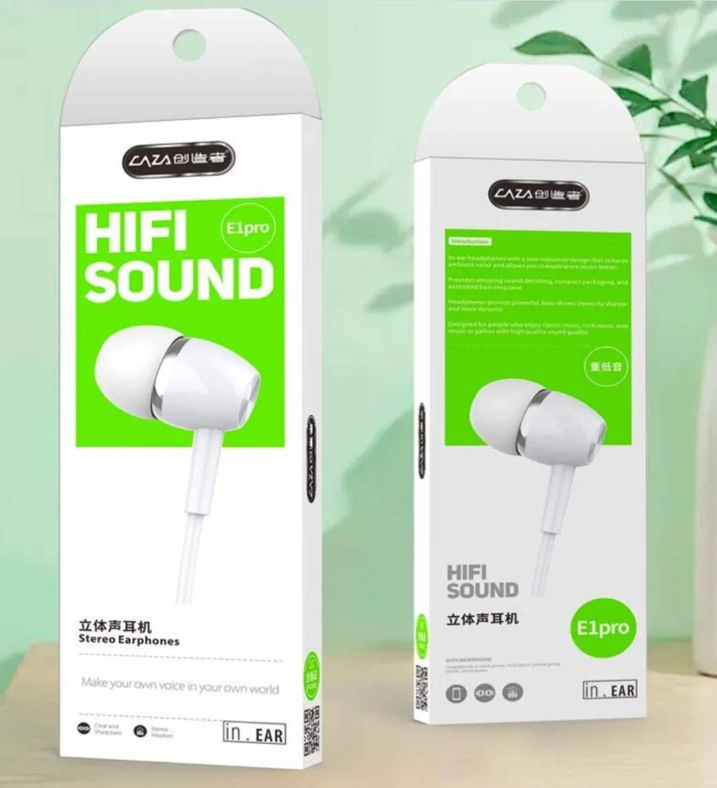 CAZA  WIRED EARPHONE HIFI SOUND E1PRO