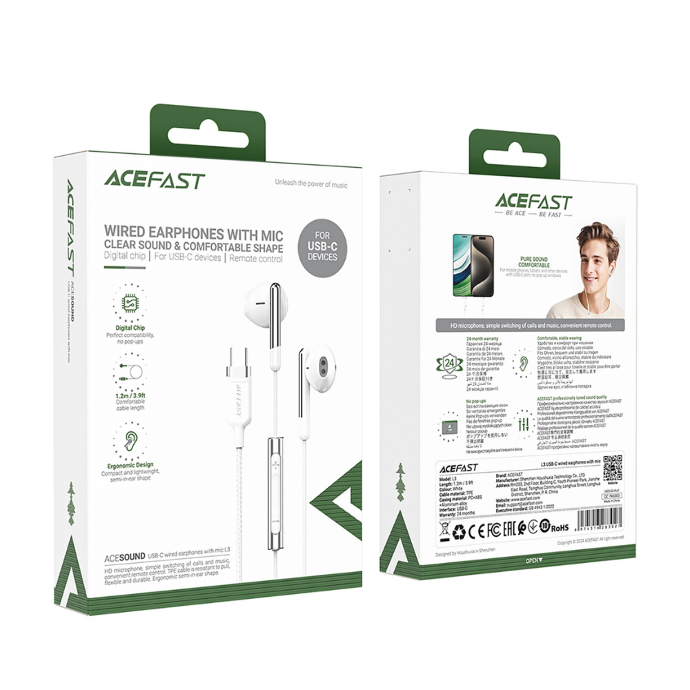 ACEFAST WIRED EARPHONE WITH MIC USB-C