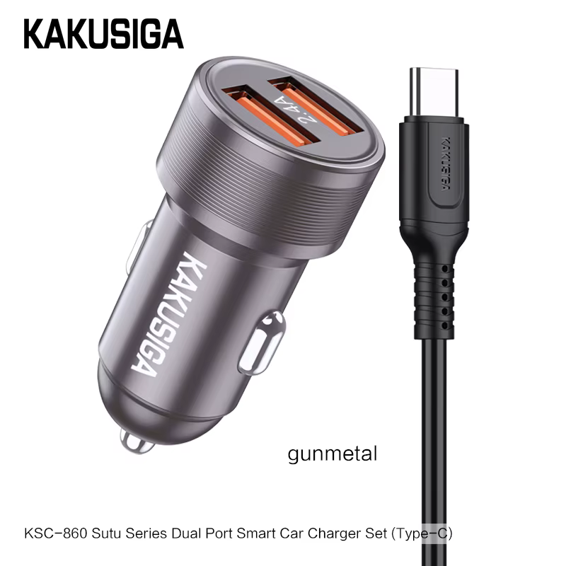KAKU CAR CHARGER TYPE C KSC-860 GRAY