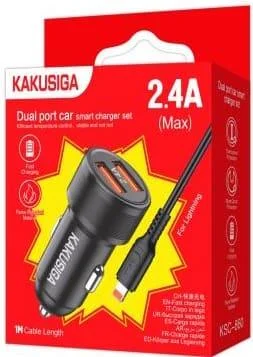 KAKU CAR CHARGER LIGHTNING 2.4A KSC-860