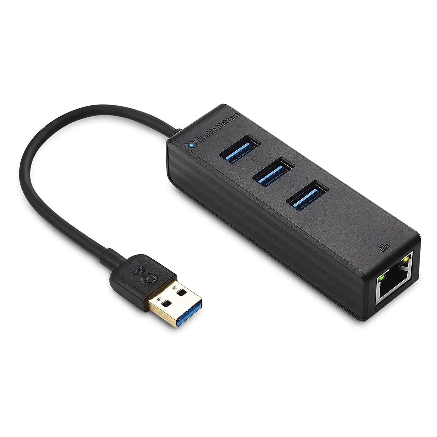 USB HUB 3 PORTS 3.0 + GIGABIT ETHERNET