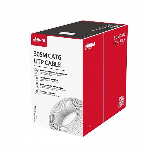 DAHUA NETWORK CABLE CAT6 305M INDOOR PURE COPPER DH-PFM920I-6UN-C