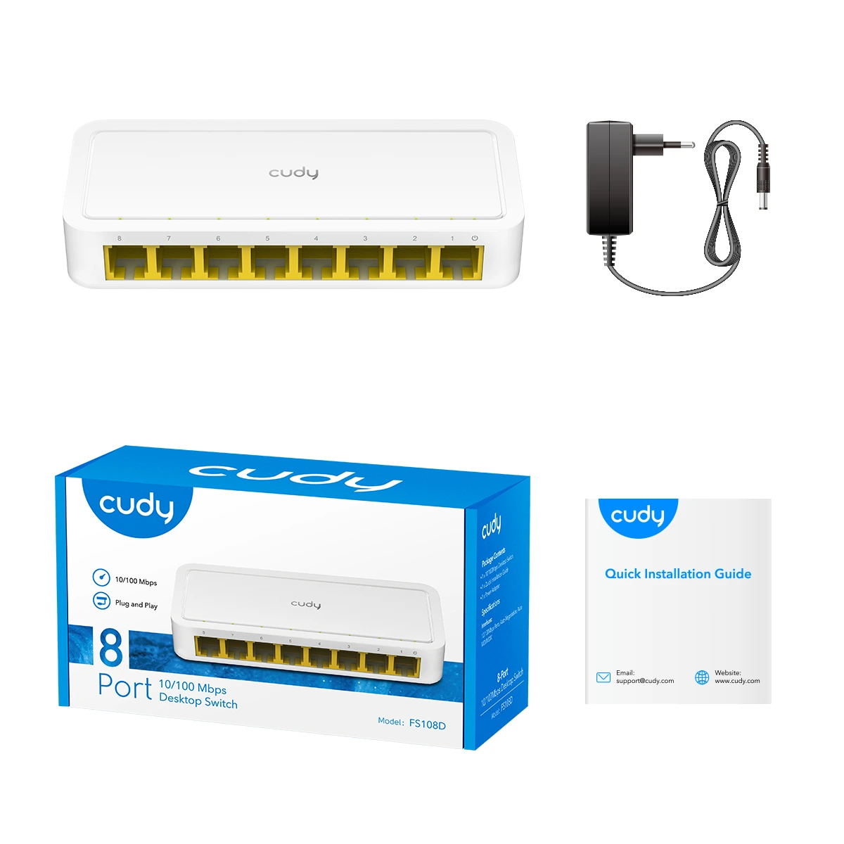 CUDY SWITCH 8 PORT 10/100MBPS FS108D