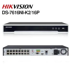 NVR 16 CHANNEL POE UP TO 8 MP HIKVISION DS-7616NI-K2/16P