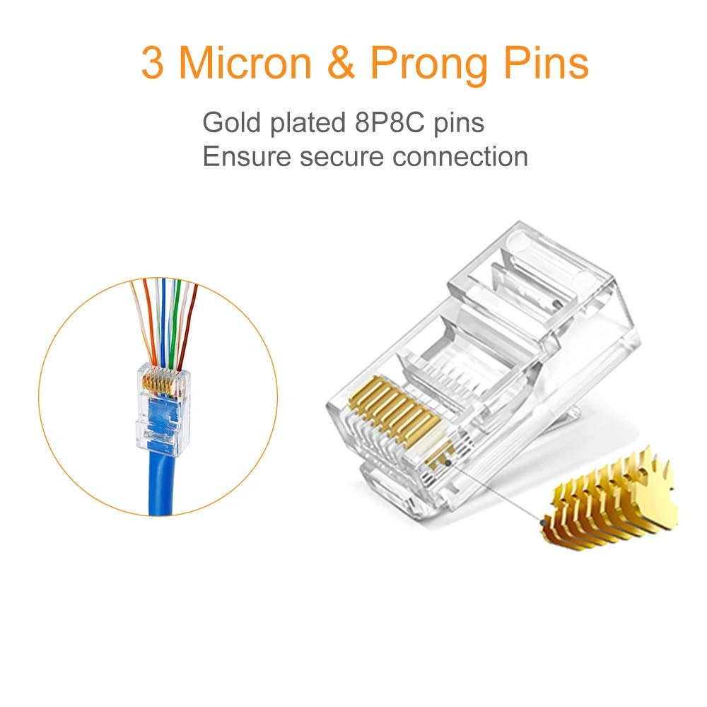 RJ45 CAT6 FEED THRU 100 PCS