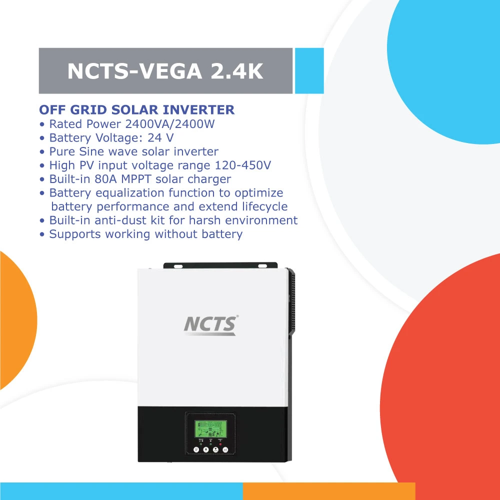 INVERTER NCTS-VEGA 2.4KW HYBRID MPPT 24V