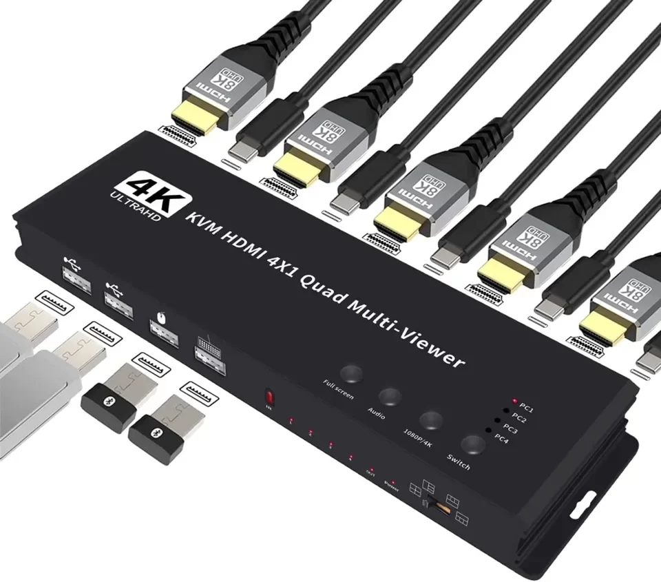 SMART PLUS KVM HDMI 4X1 QUAD MULTI-VIEWER