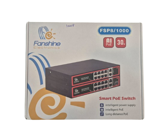 FANSHINE POE SWITCH 8 PORTS GIGABITE FSP8/1000