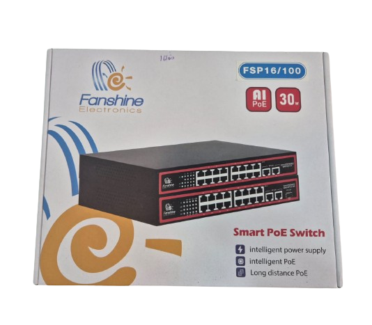 FANSHINE POE SWITCH 16 PORT FSP16/100