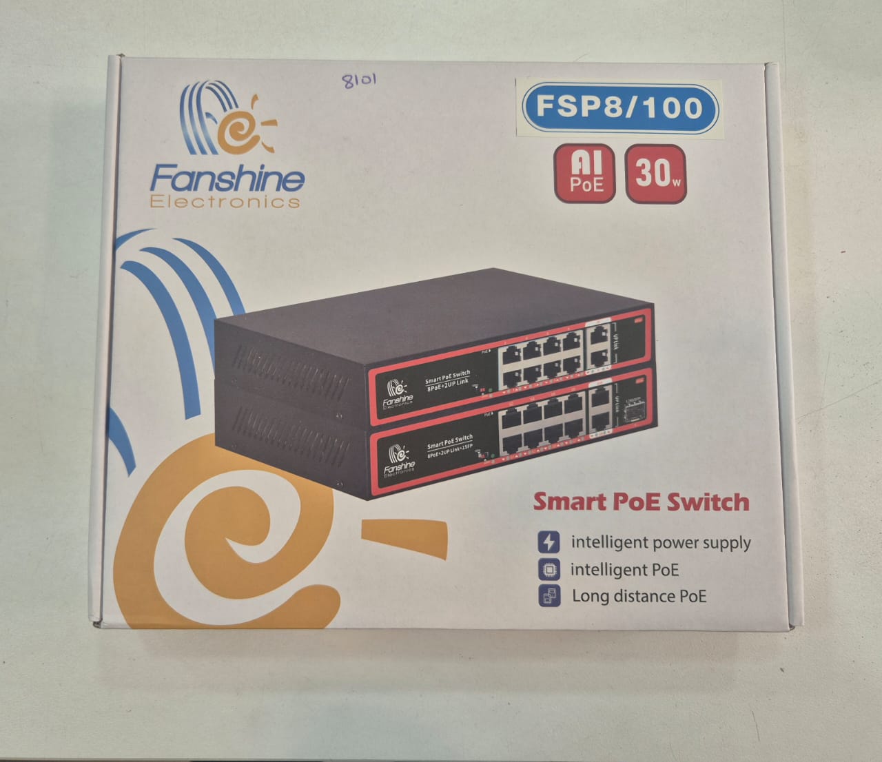 FANSHINE POE SWITCH 8 PORTS FSP8/100