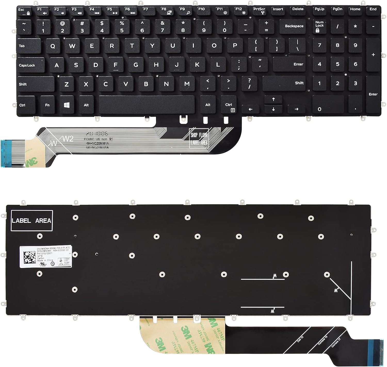 LAPTOP REPLACEMENT KEYBOARD FOR DELL P75F 5565