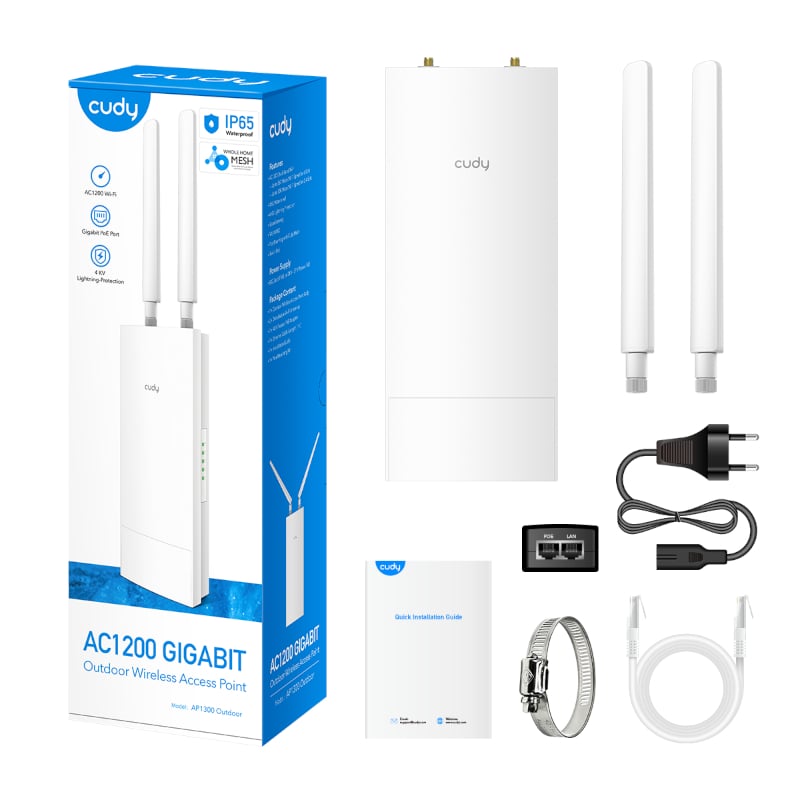 CUDY OUTDOOR WIRELESS AC1200 ACCESS POINT AP1200