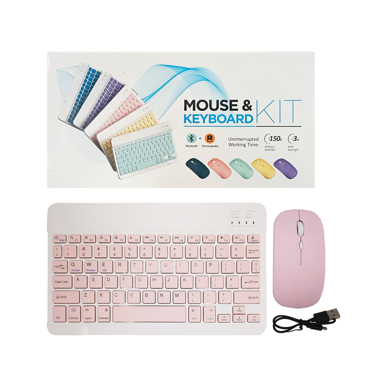 RECHARGABLE KEYBOARD AND MOUSE KIT