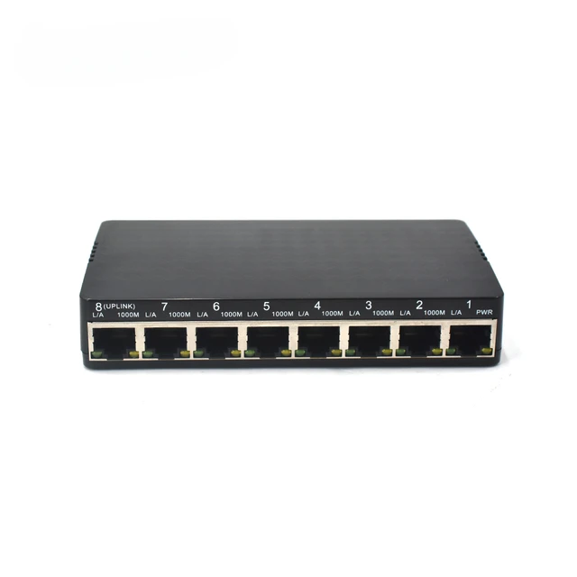 REVERSE POE SWITCH 7 PORT 10/100 1000 UPLINK CONTROL BY PSE DIP SWITCH