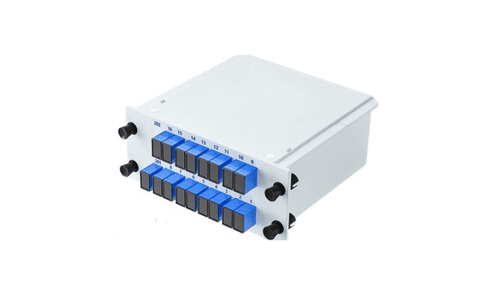FIBER OPTIC PLC SPLITTER SC/UPC 1*16 WAY BLUE