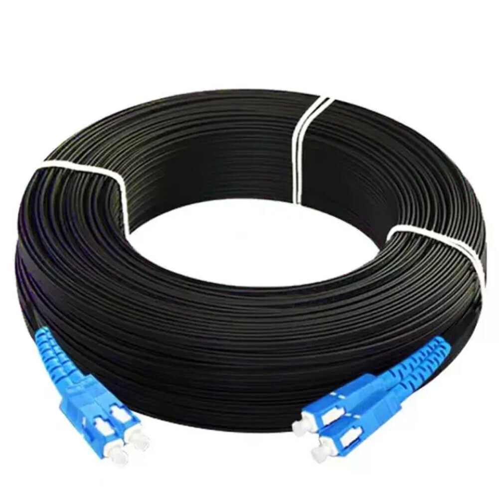 FIBER OPTIC FTTH CABLE 2 CORE 200M ROUNDED SC/UPC