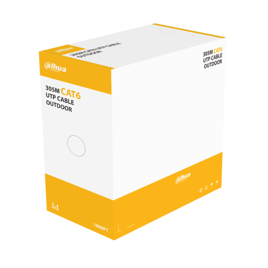 DAHUA NETWORK CABLE CAT6 305M PURE COPPER  DOUBLE SHIELDED OUTDOOR