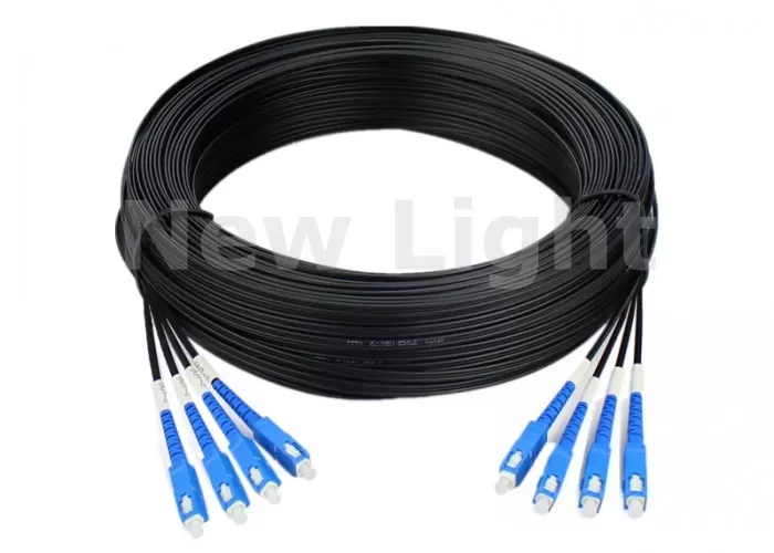 FIBER OPTIC FTTH CABLE 4 CORE 200M 6MM ROUNDED SC/UPC
