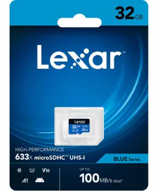 LEXAR MICRO SD CARD 32GB 100MB/S UHS-I