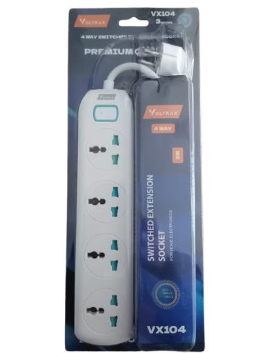 VOLTRAX SOCKET 3 WAY WITH 2 USB & 1 TYPE C