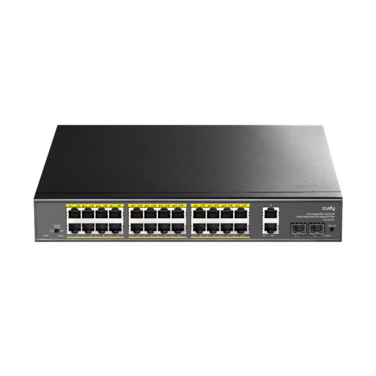 CUDY 24 PORT GIGABIT POE SIWTCH WITH 2 GbE AND 2 GIGABIT SFP GS1026PS2