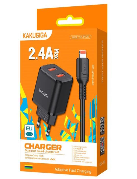 KAKU CHARGER LIGHTNING 2.4A KSC-793