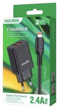KAKU CHARGER LIGHTNING 2.4A KSC-788 BLACK