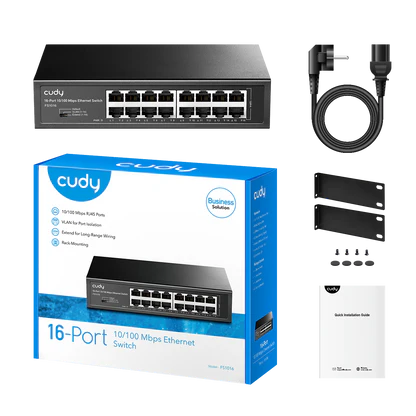 CUDY SWITCH 16 PORT 10/100 MBPS FS1016
