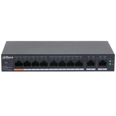 DAHUA POE SIWTCH 8 PORT 10/100 MBPS + 2 PORTS GIGABIT DH-CS4010-8ET-60