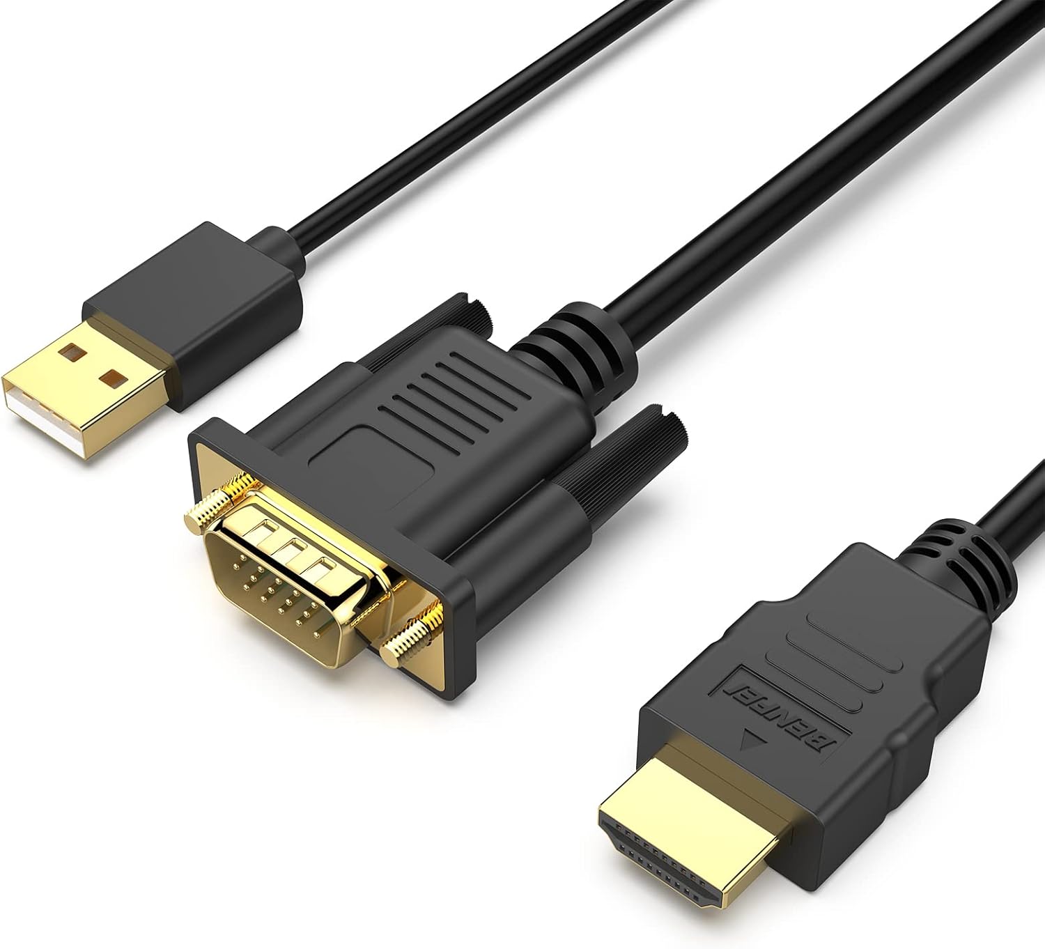 CABLE VGA TO HDMI WITH AUDIO 1.8M