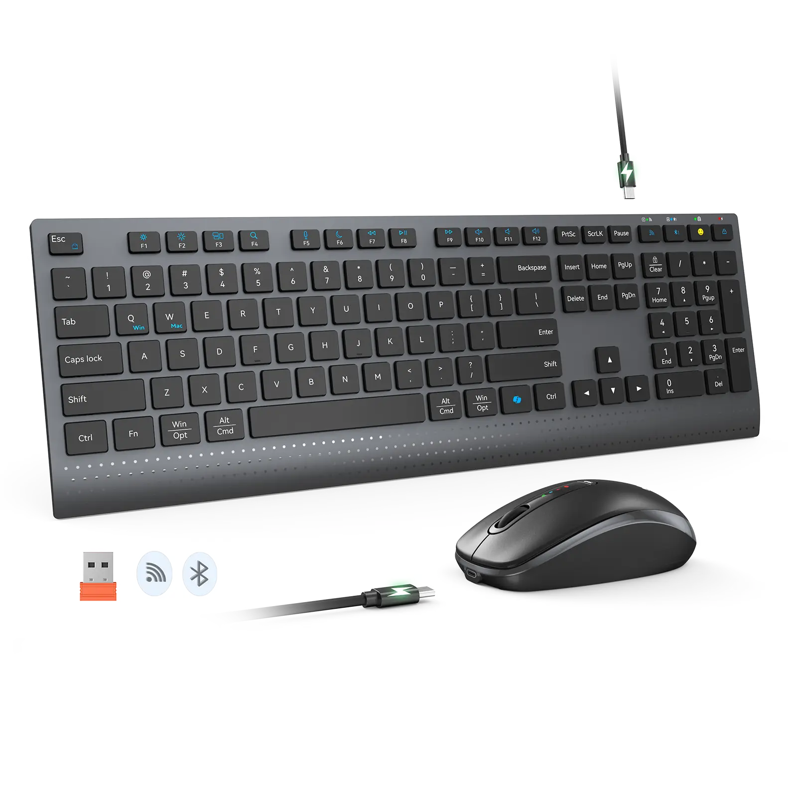 MEETION WIRELESS AND BLUETOOTH KEYBOARD AND MOUSE C2000