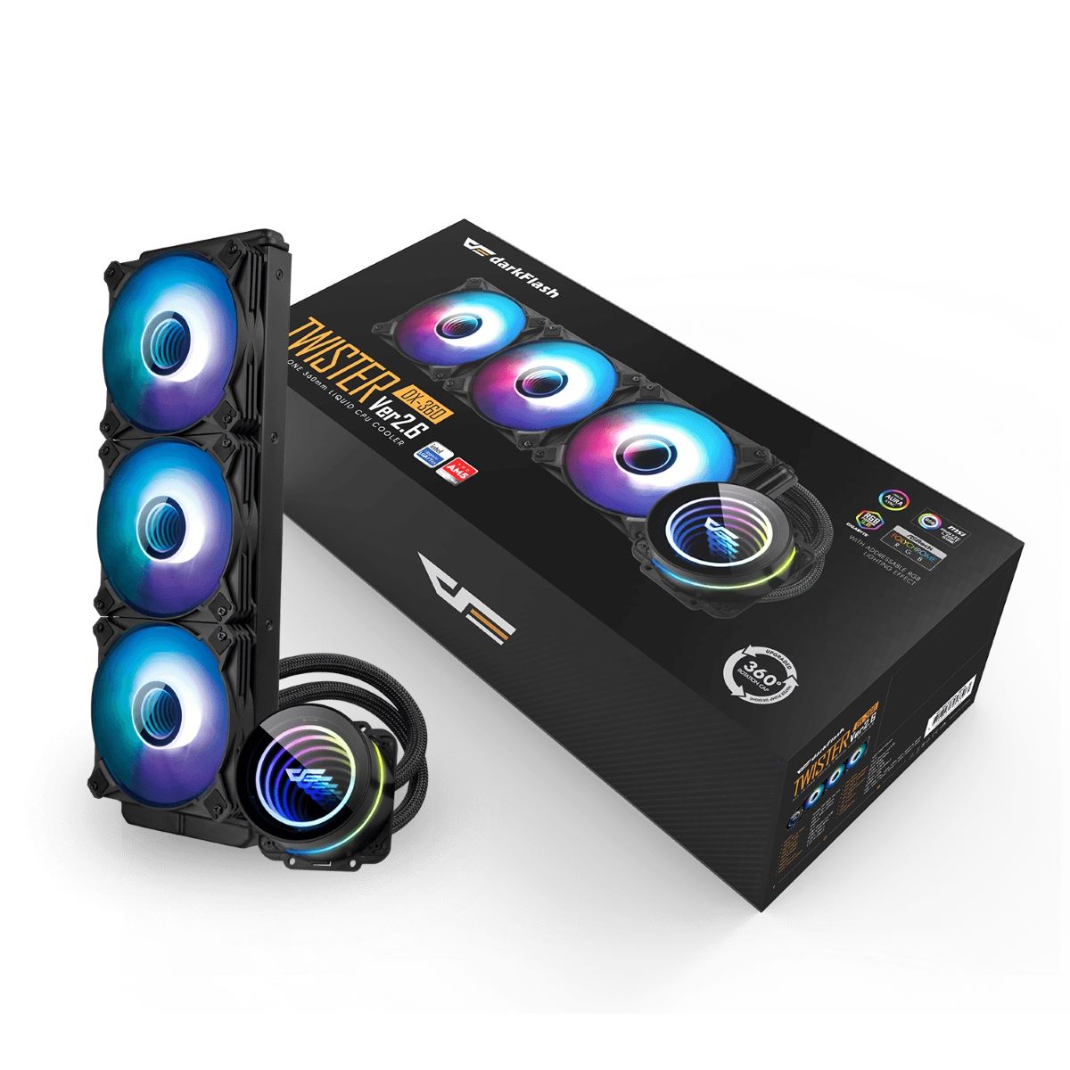 DARK FLASH TWISTER CPU COOLER FAN DX-360