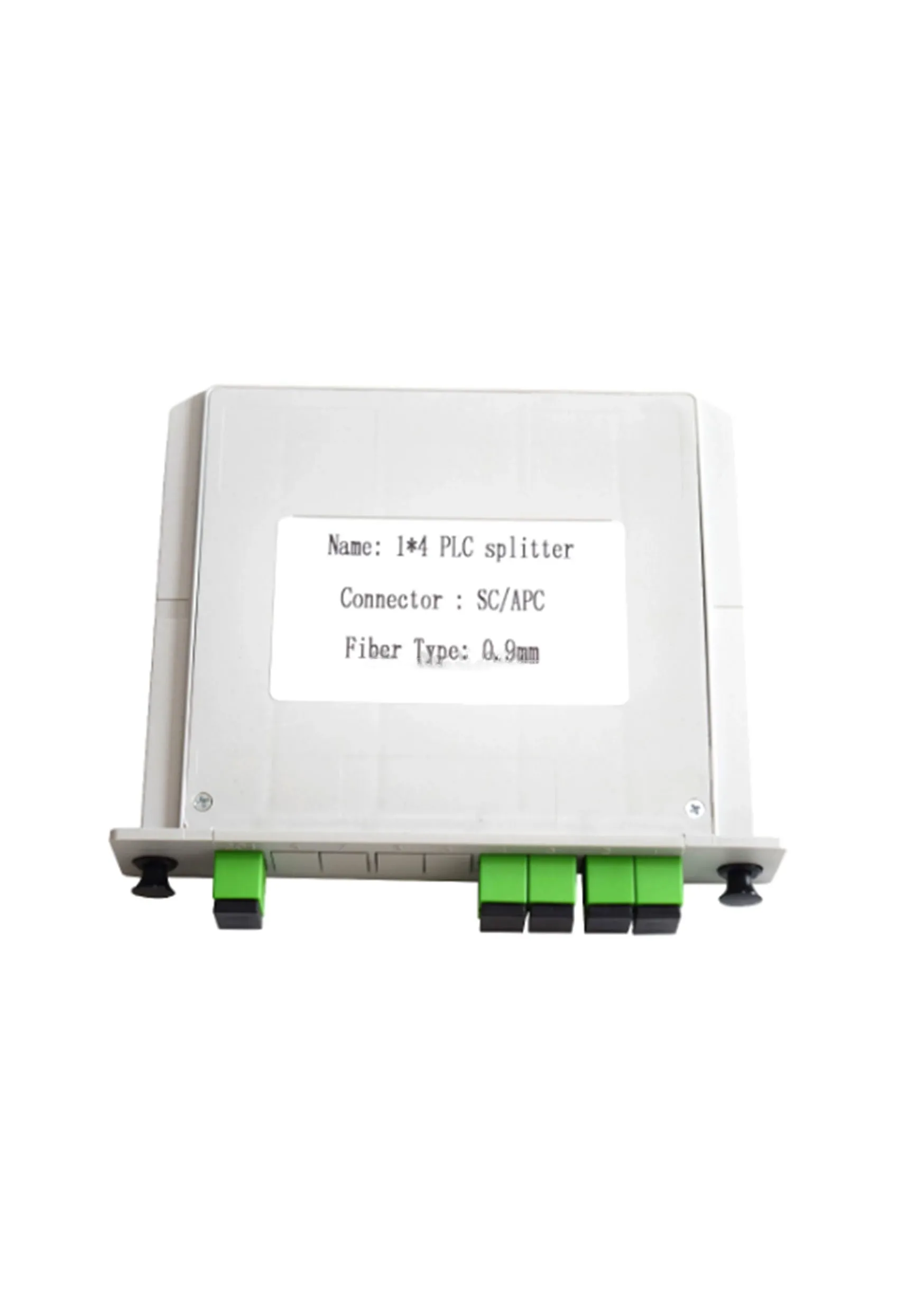 FIBER OPTIC  PLC SPLITTER SC/APC 1*4 WAY GREEN