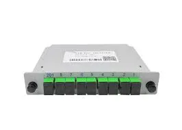 FIBER OPTIC  PLC SPLITTER SC/APC 1*8 WAY GREEN