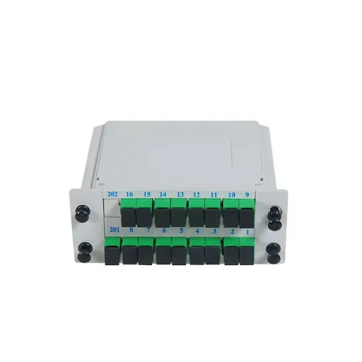 FIBER OPTIC  PLC SPLITTER SC/APC 1*16 WAY GREEN